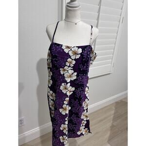 Hilo Hattie Vintage Size 12 Hawaiian Purple Dress Hibiscus.